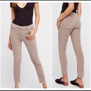 NWOT free people reagan corduroy crop jeans